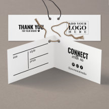 Modern Märkre-kort för vit kläder i fickformat