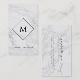 Modern marmor för Monogram Visitkort