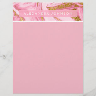 Modern marmor för shock rosa, vitt och guldblomma