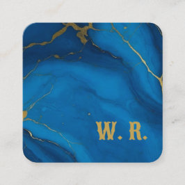 Modern marmor i guld glitter fyrkantigt visitkort