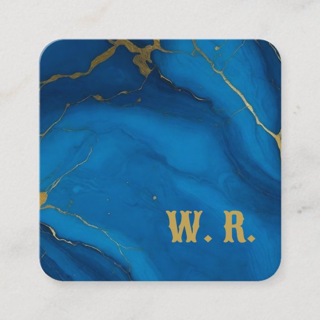 Modern marmor i guld glitter fyrkantigt visitkort (Framsida)