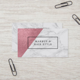 Modern marmor med rosa guld för Faux Visitkort