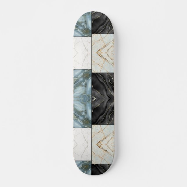 modern marmor mönster mini skateboard bräda 18,5 cm (Framsida)