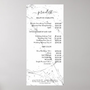 Modern Marmor Stil-pricelist Poster