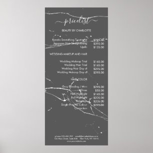 Modern Marmor Stil-pricelist Poster