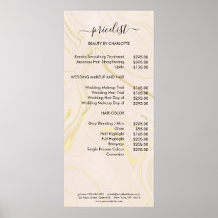 Modern Marmor Stil-pricelist Poster