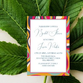 Modern marmorerad klassisk Möhippa Inbjudningar