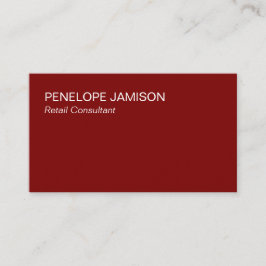 Modern maron och White Visitkort