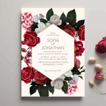 Modern Maron Rustic Blommigt Fall Wedding