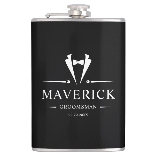 Modern Marskalkar Glip Classic Wedding Favors Blac Fickplunta (Framsidan)