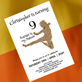 Modern martialkonst Karate Barns födelsedag Inbjudningar