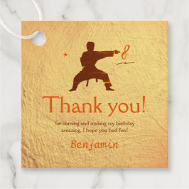 Modern martialkonst Karate Barns födelsedag Tack Gåvor Etiketter