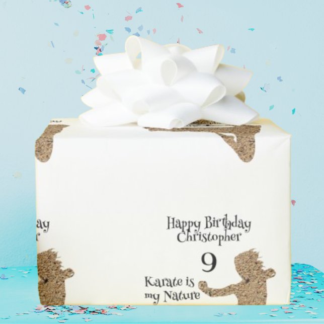 Modern martialkonst Mönster Karate Barns födelseda Presentpapper (Skapare uppladdad)