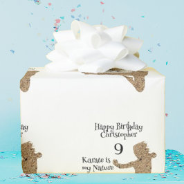 Modern martialkonst Mönster Karate Barns födelseda Presentpapper