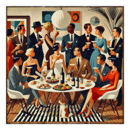 Modern Martini Intellectuals Perfect Poster