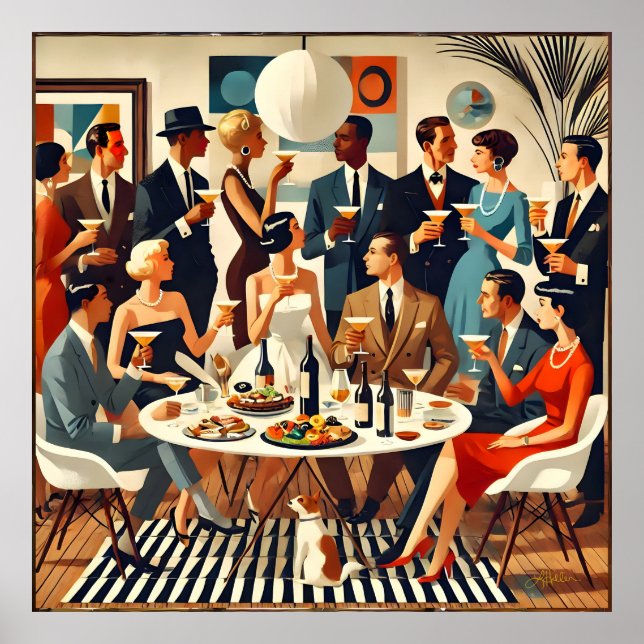Modern Martini Intellectuals Poster (Framsidan)