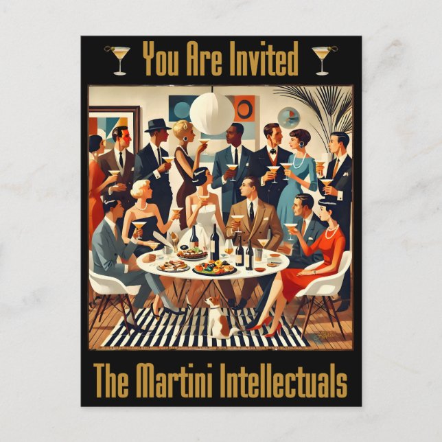 Modern Martini Intellectuals Vykort (Framsida)