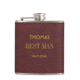 Modern Masculine Best Man Bröllop Gift Fickplunta