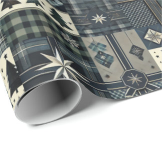 Modern Masculine Christmas Wrapping Paper Presentpapper