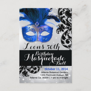 Modern Maskeradbal Invitation Inbjudningar