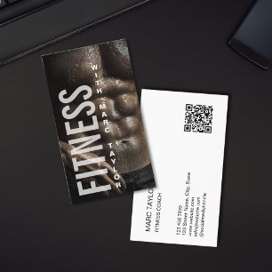 Modern Maskulin Man Fitness Tränare Coach Visitkort