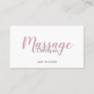 Modern Massage Terapeut Manus Blush Rosa Visitkort