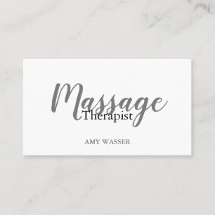 Modern Massage Terapeut Manus Typografi Visitkort