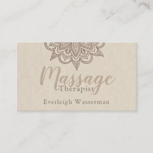 Modern Massage Terapeut Skript Lotus Blomma Företa Visitkort