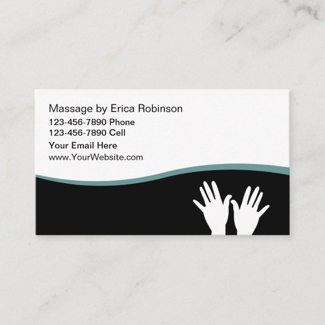 Modern Massage Terapeut Tema  Visitkort (Framsida)