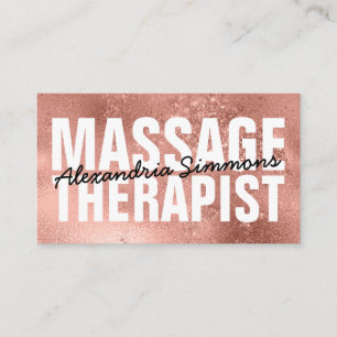 Modern massage Therapist Ro Guld Glitter Gnistra Visitkort