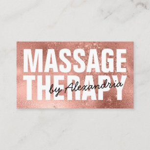 Modern massage Therapy Ro Guld Glitter Gnistra Visitkort