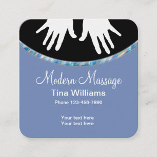 Modern massage - unik design fyrkantigt visitkort