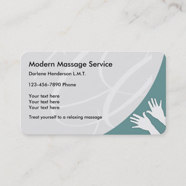 Modern massage visitkort (Framsida)