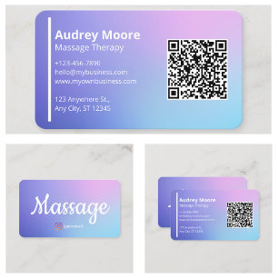 Modern Massageterapeut Holistisk Välbefinnande Visitkort