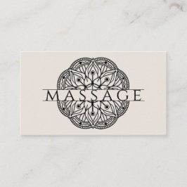 Modern massageterapeut Lotus Pose Affärskort Visitkort
