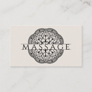 Modern massageterapeut Lotus Pose Affärskort Visitkort