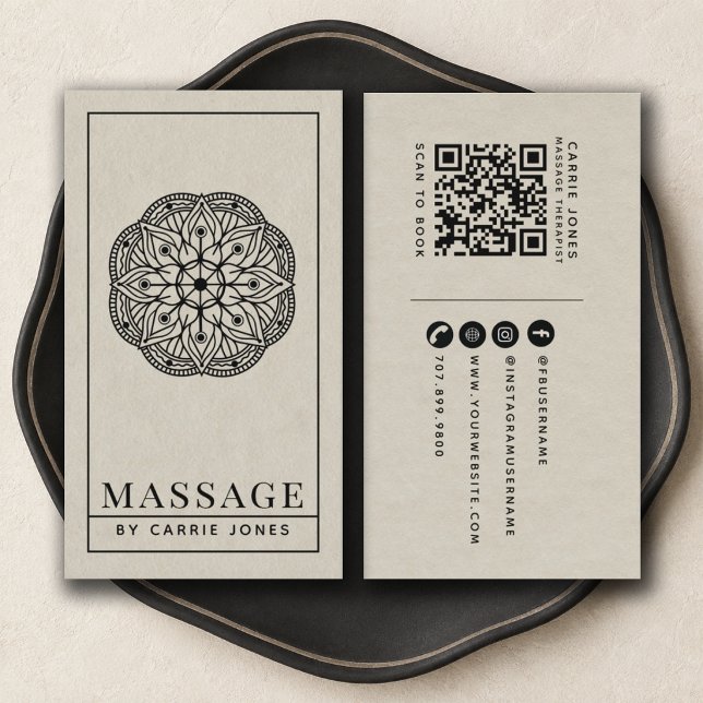 Modern Massageterapeut  Visitkort (Skapare uppladdad)