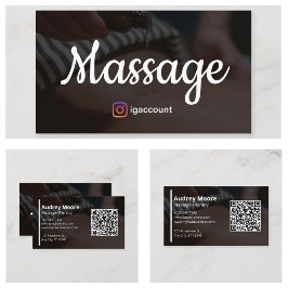 Modern massageterapi QR-kod Visitkort