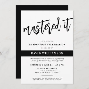 Modern Master's Degree Studenten har förvrängt det Inbjudningar