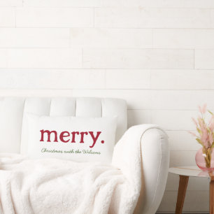 Modern matchande, minimalistiskt God jul för famil Lumbarkudde