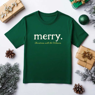 Modern matchande, minimalistiskt God jul för famil T Shirt