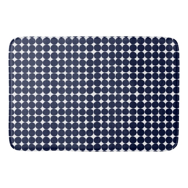 Modern matta med svartvit polka (Framsidan)