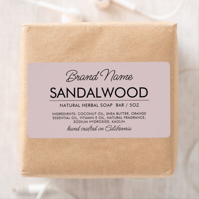 Modern mauautiska kosmetiska tvålingredienser fraktsedel (Insitu)