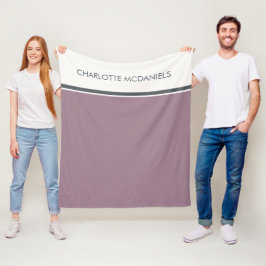 Modern maulberry Simple Personlig Namn Fleecefilt