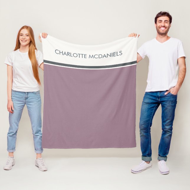 Modern maulberry Simple Personlig Namn Fleecefilt (På plats)