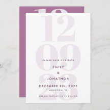 Modern Mauve Date Typography