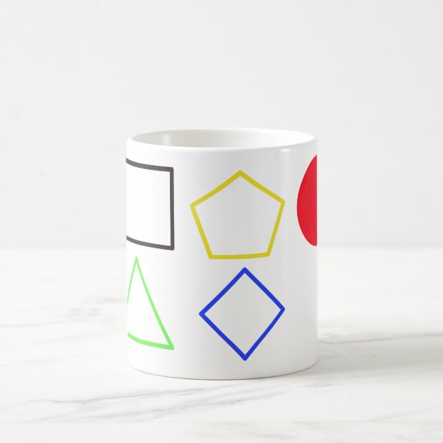 Modern Maze – Djärv Geometrisk Abstrakt Konst Kaffemugg (Center)