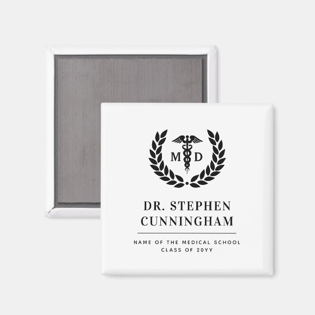 Modern MD Doktor i Medicine Med School Studenten Magnet (Front/Back)