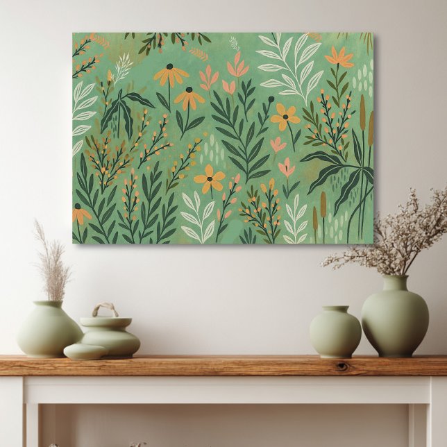 Modern Meadow Blommigt Canvas Art (Skapare uppladdad)