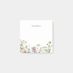 Modern Meadow Wildblommor, delikat design Post-it Block